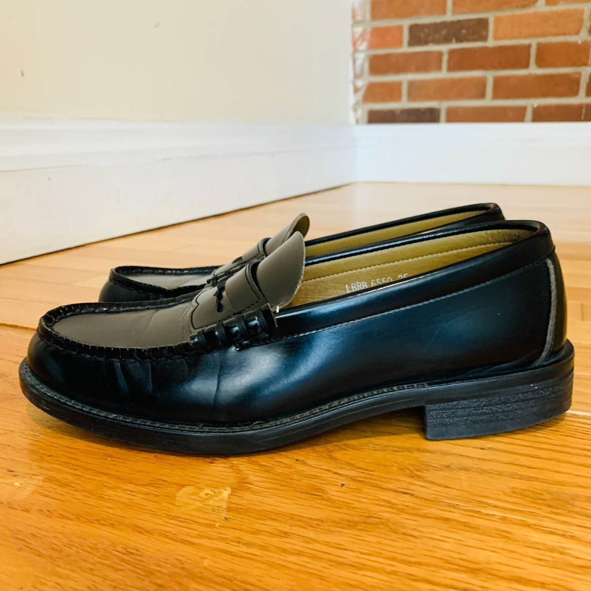 靴 Siiillon haruta memory loafers Lucy 25cm Haruta Loafers Women's 3E Heel up Loafers BLACK / DARK BROWN