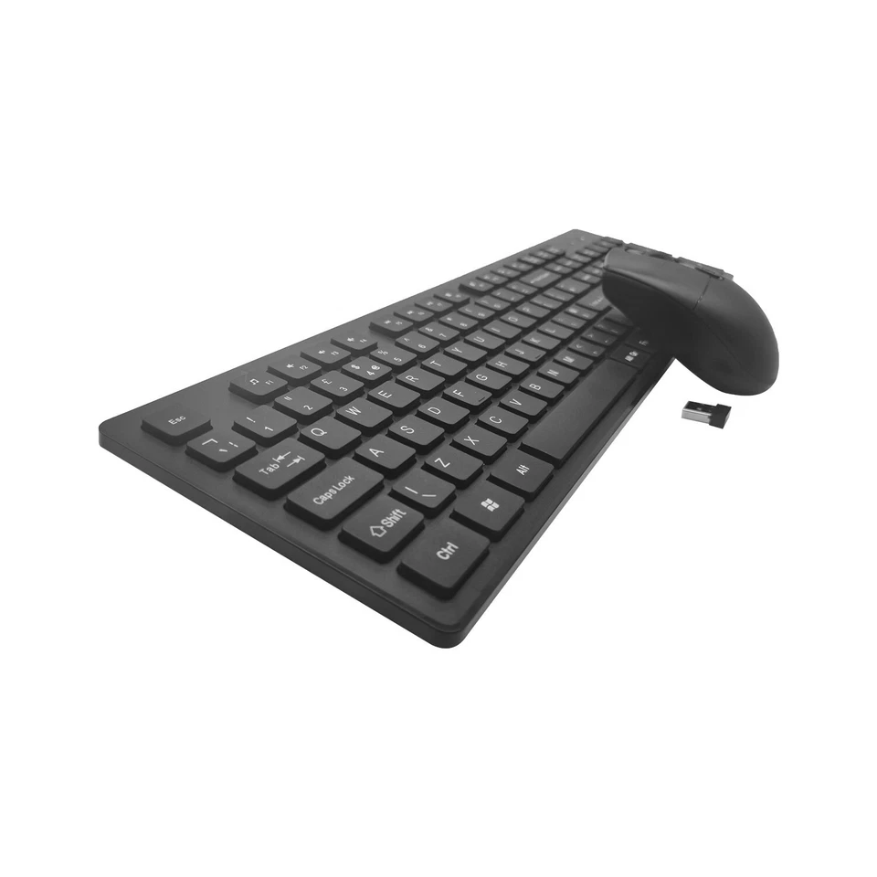 Wireless Keyboard and Mouse Set, Black Slim UK, 2.4Ghz Wireless - Image 2 of 4