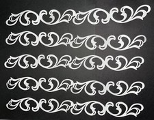 5 VALENTINE FLOURISHES border cardstock paper die cut embellishments