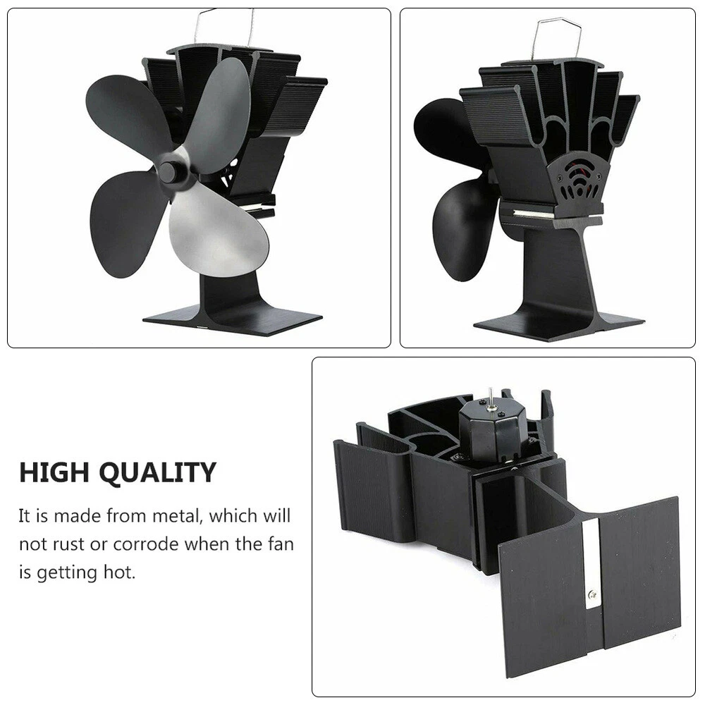 thermal power fireplace fan Heat Powered Fan Multi Fuel Stove Fan | eBay