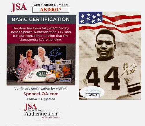 1992 Jim Brown All World Team Auto - NFL Cleveland Browns Card...#431/1000 JSA - Picture 2 of 2