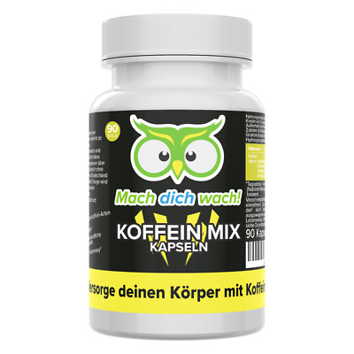 Koffein Mix Kapseln - 200mg - vier Koffeinsorten - hochdosiert - Mach dich wach!