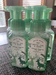 x5 Bath & Body Works White Barn White Tea & Sage Gentle Foaming Hand