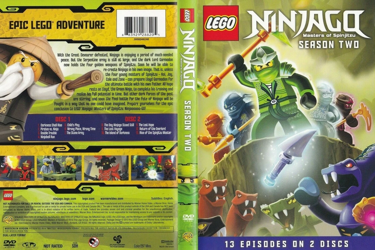 Lego Ninjago Masters of Spinjitzu Season Two Widescreen DVD 2 Disc Set