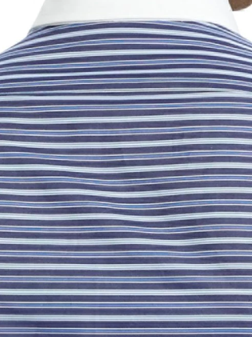 Camisa de vestir Ralph Lauren etiqueta púrpura Italia Aston azul a rayas con botones  Foto 4 de 4