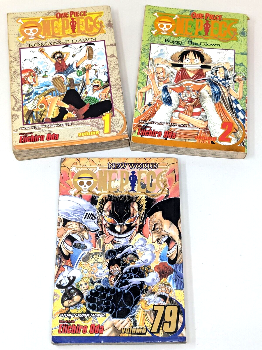 One Piece Vol 1 2 & 79 Lot of 3 EIICHIRO ODA Manga Comic Books | eBay