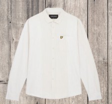 Lyle & Scott White Tonal Striped Long Sleeved Casual Shirt Big & Tall 3XL XXXL