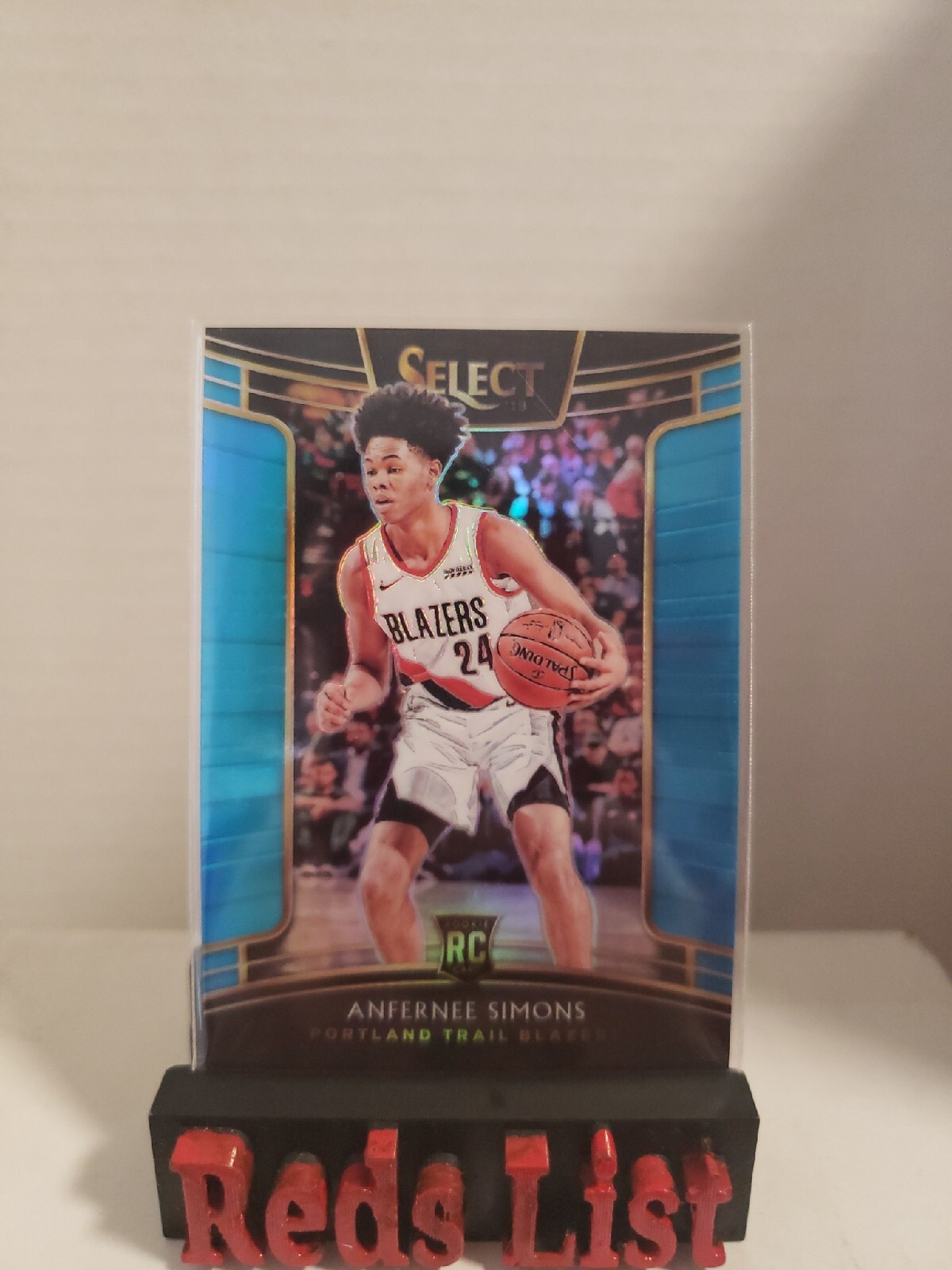 2018-19 Select Concourse Light Blue Prizm 82/299 Anfernee Simons Rookie Blazers