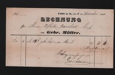 CALBE/SAALE, Rechnung 1866, Gebrüder Müller