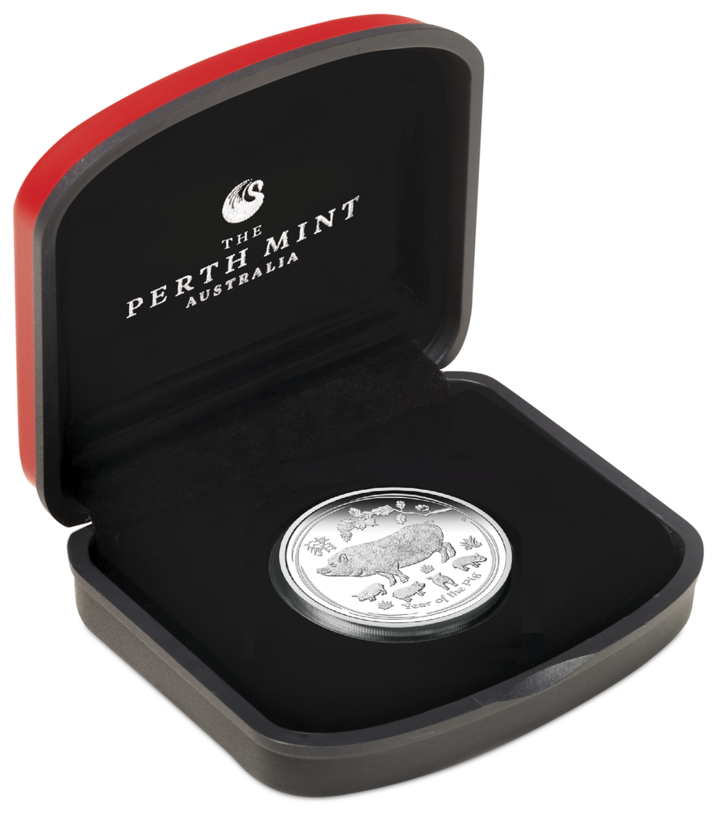 2019 Australia PROOF Lunar Year of the Pig 1/2 oz SIlver 50c half