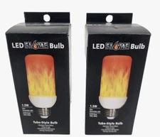 LED Flame Effect Fire Bulb Flickering Atmosphere Light by EZ ILLUMINATION 2 Pack