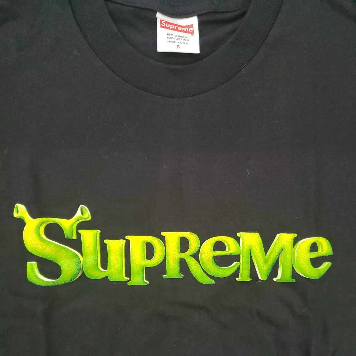 Supreme Shrek Tee T-Shirt Size Small Black FW21 Supreme New York