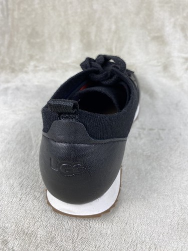 UGG Trigo Hyperweave Sneakers Men's Size 9 Black Leather Shoes 1018424 New - Picture 8 of 9