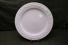 Mesa International MSA8 White Embossed Dots XL Dinner Plate 12 "