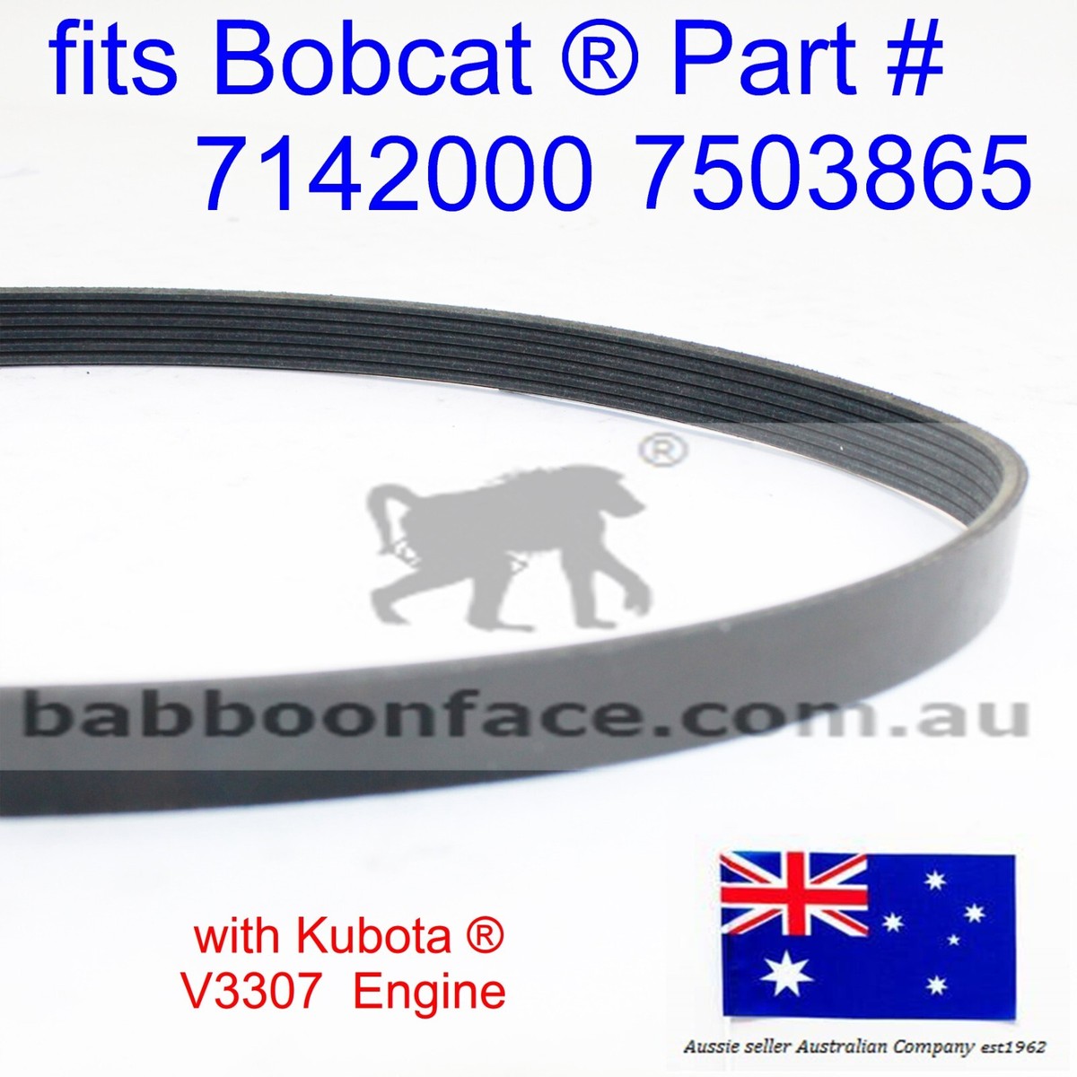 fits Bobcat Alternator Belt A/C AC Air Conditioning Compressor