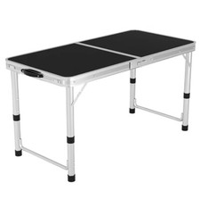 FOLDABLE PICNIC TABLE & 4 STOOL SET PORTABLE CAMPING GARDEN CATERING OUTDOOR