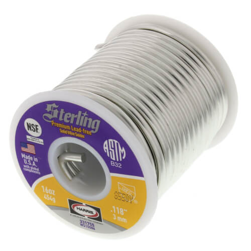Harris Sterling LeadFree Solid Wire Solder 25lb (331755) for sale