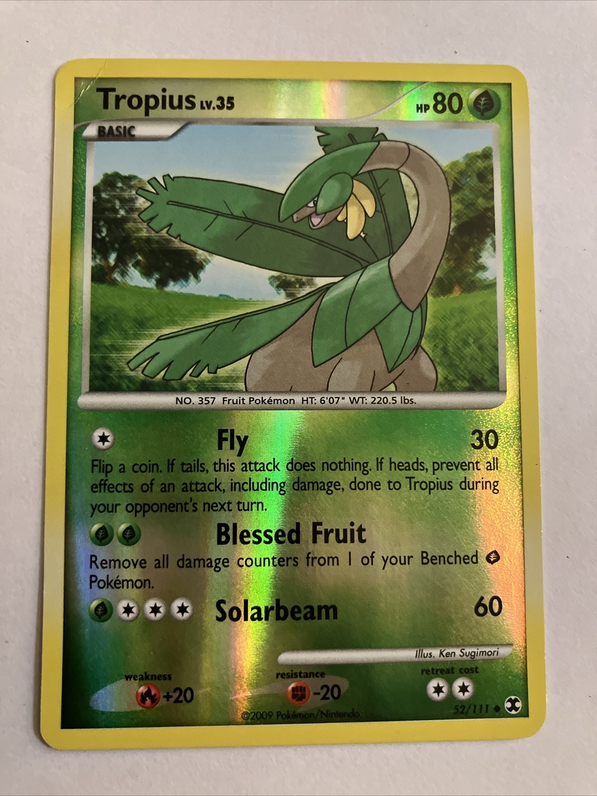 Tropius - 52/111 Rising Rivals Reverse Holo Pokemon - LP