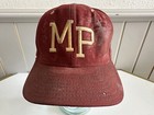 Vintage 1980s New Era DuPont Visor Pro Model MP Red SnapBack Cap Size M / L