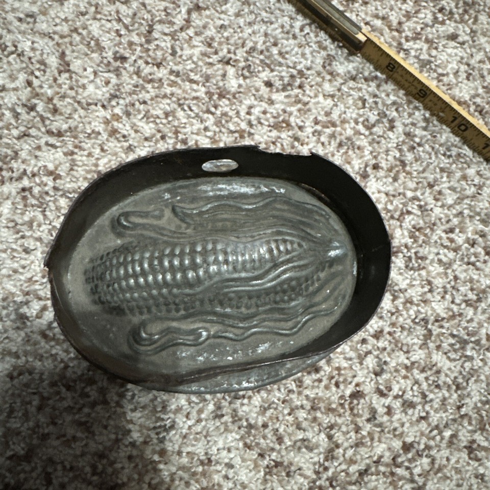 Large Antique Tin Corn Cake Mold eBay