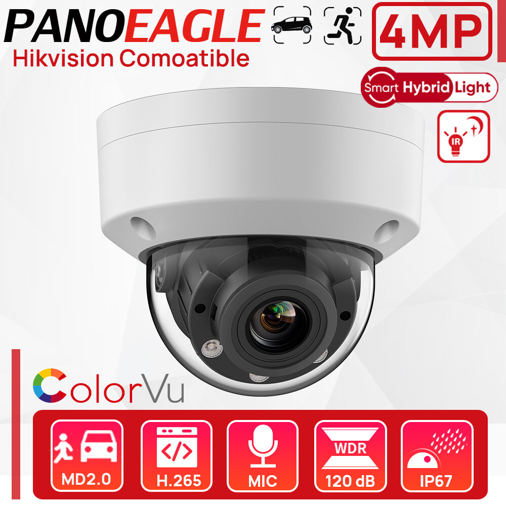 Hikvision Compatible Dome Dual Light Varifocal IP Camera Mic 4MP IR VK743-LIZSU