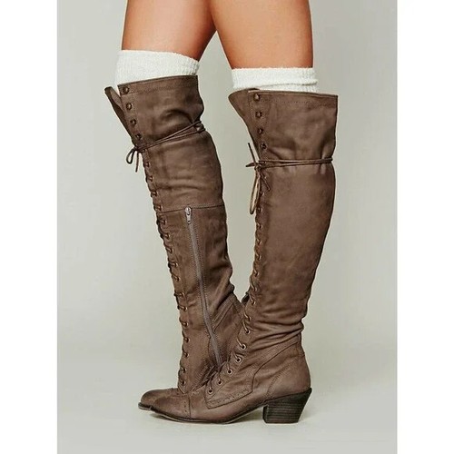 knee high boots light brown