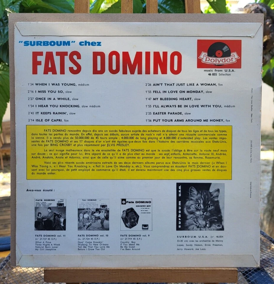 Rare LP 33T Fats Domino – "Surboum" Chez Fats Domino (Rock'n'Roll, Fra 1961) - Photo 2/3