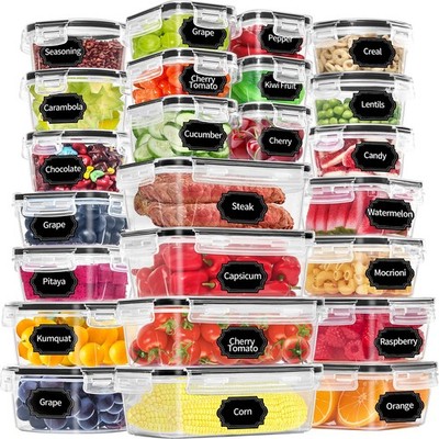48 Pack Food Storage Containers with Airtight Lids (24 Containers & 24 Lids),...