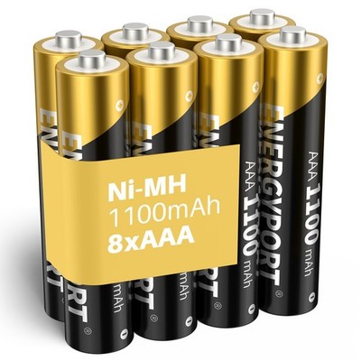 8 Packs Rechargeable AAA Batteries 1100mAh 1.2V Ni-MH Triple A Battery
