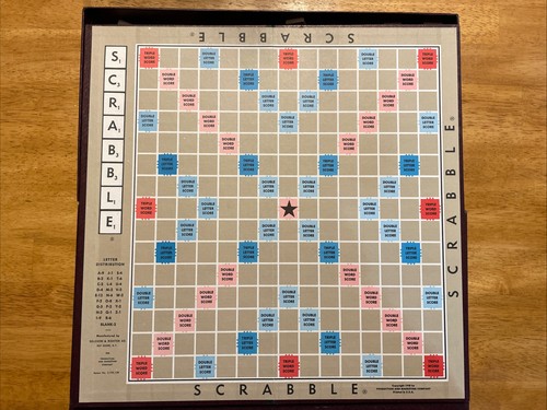 1953 VTG SCRABBLE Board Game Selchow & Righter Complete 100 Wood Tiles - Bild 3 von 5
