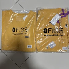 FIGS Women’s Scrub Set - Catarina (M) & Kade (M), Emergency Yellow - Brand New