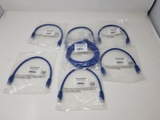 Lot of 7 Monoprice Cat5e 24AWG UTP Ethernet Network Patch Cable 1 5ft Blue