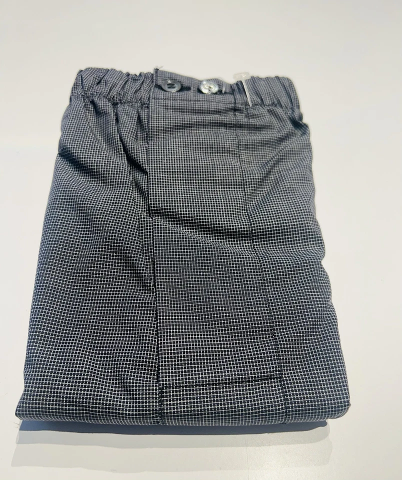 Ermenegildo Zegna 100% 棉黑色方格男式平角短裤内衣 — 第 2/4 张图片