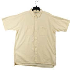 Vintage L.L. Bean Cool Weave Button Down Shirt Men XL Tall Yellow Made In USA
