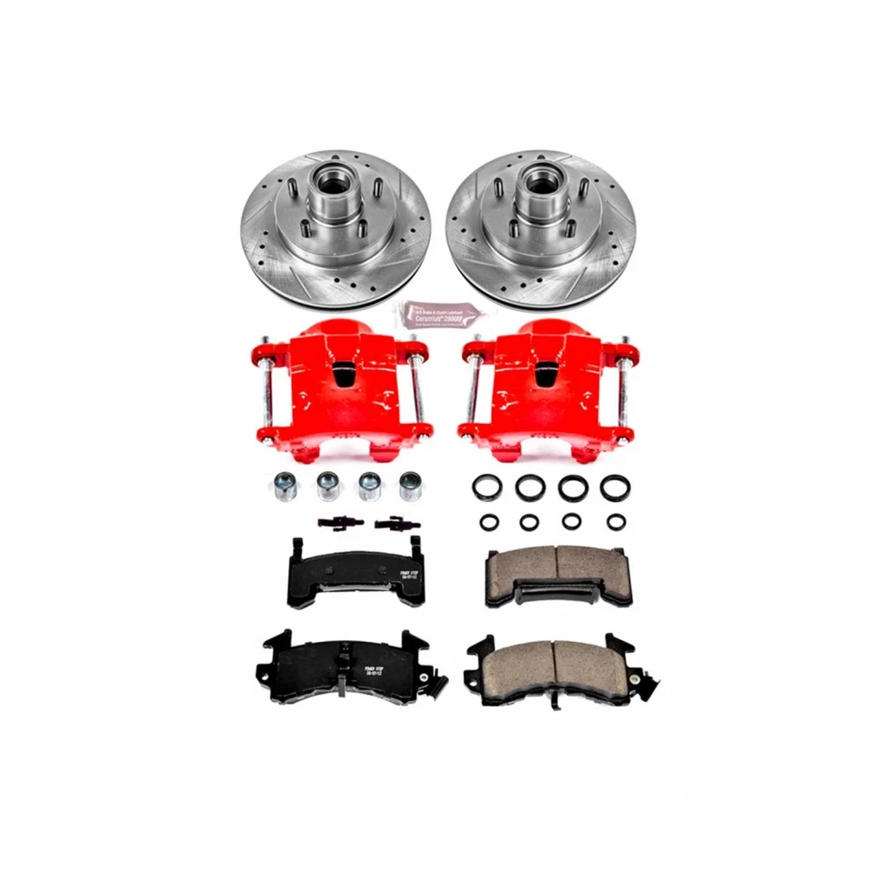 Power Stop Brake Kit For Oldsmobile Cutlass Supreme 1982-1987 Front w/ Calipers Foto 2 de 4