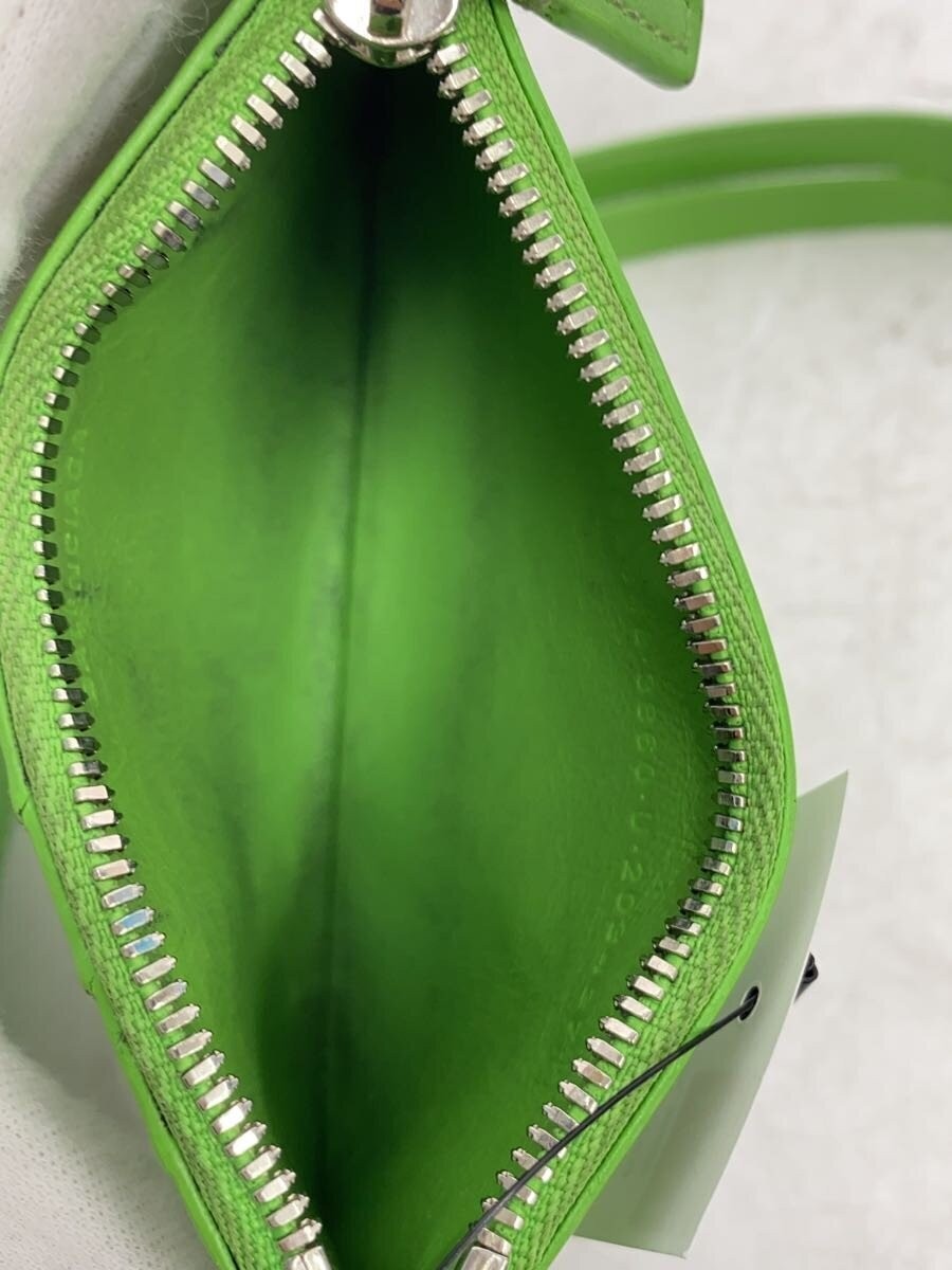 BALENCIAGA Men's Green Leather Card Case with Shoulder Strap thumbnail 4