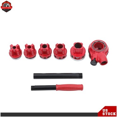 6Pcs NPT Manual Ratchet Pipe Threader Kit 1/4'' to 1-1/4'',2Pcs Rachet Handle