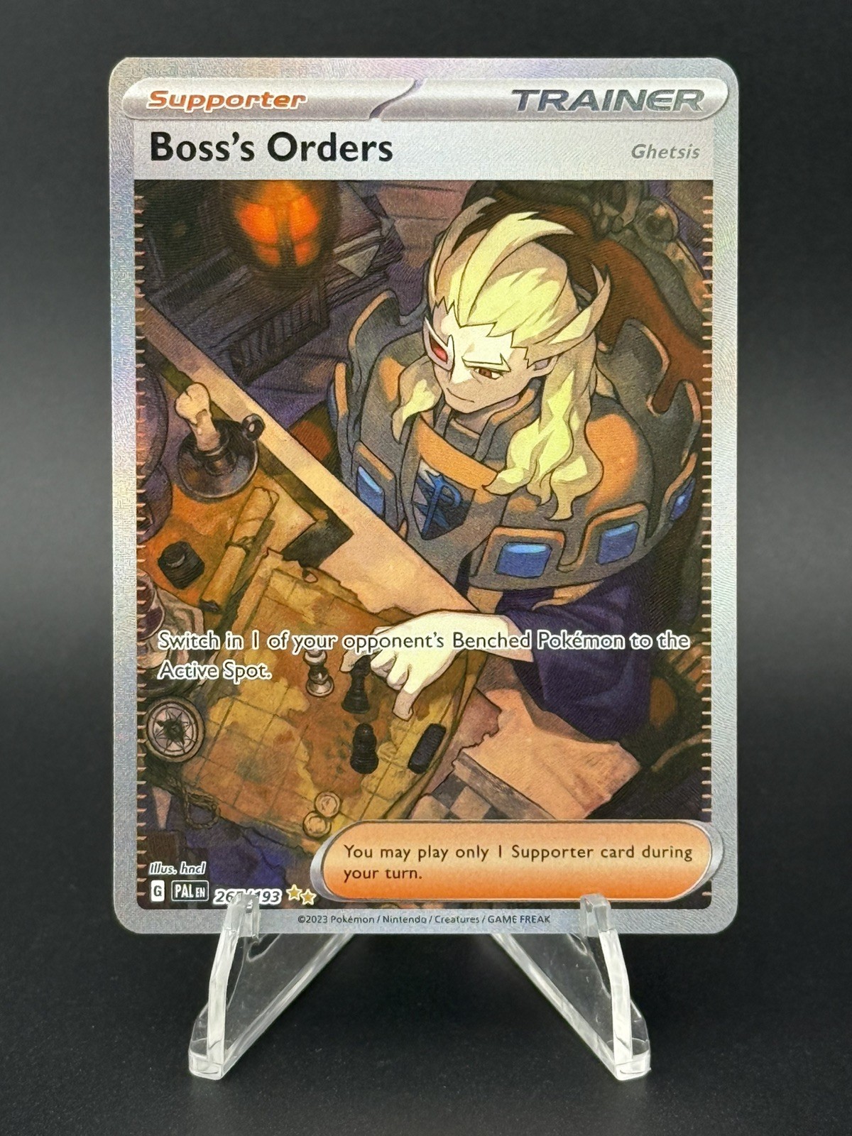 Boss's Orders (Ghetsis) 265/193 Paldea Evolved Pokemon NM/M