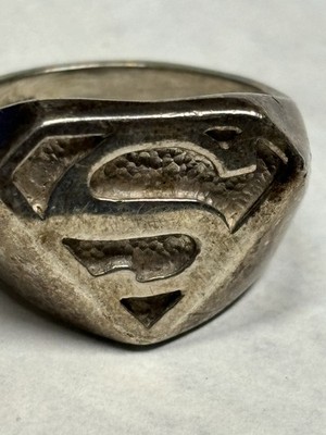 Sterling Silver 925 SUPERMAN DC Comics 12grams Unknown Size FREE SHIPPING 