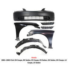 Front Bumper Cover Kit 2001-2003 Honda Civic Coupe Sedan