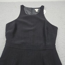 J Crew Dress Womens 8 Black Sleeveless New
