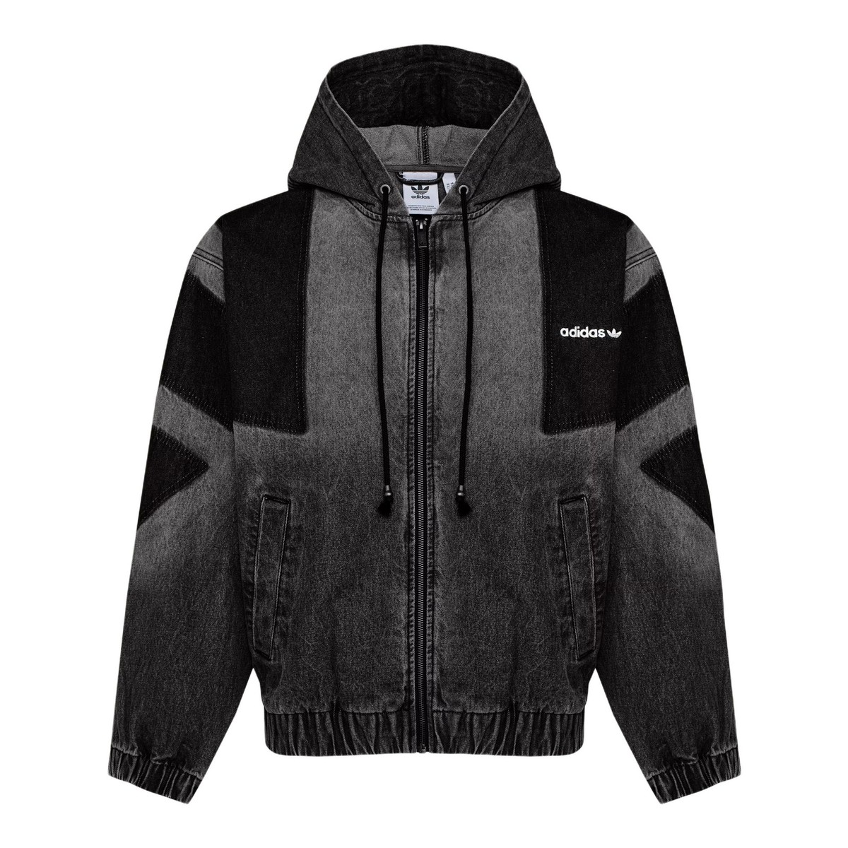 adidasoriginals DENIM HOODIE アディダスオリジナルス adidas Originals FW25 Denim Jacket Loose Fit Zip Sports Hoodie