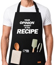 Funny Cooking Apron for Men Cool Gifts for Husband, Dad - 3 Big Pockets