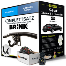 Für SEAT Ibiza ST IV 6J8,6P8 Anhängerkupplung abnehmbar +eSatz 7pol uni 10- NEU