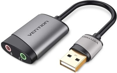 USB Soundkarte USB 2.0 auf 3,5mm Klinke Audio Adapter Dual Aux Stereo