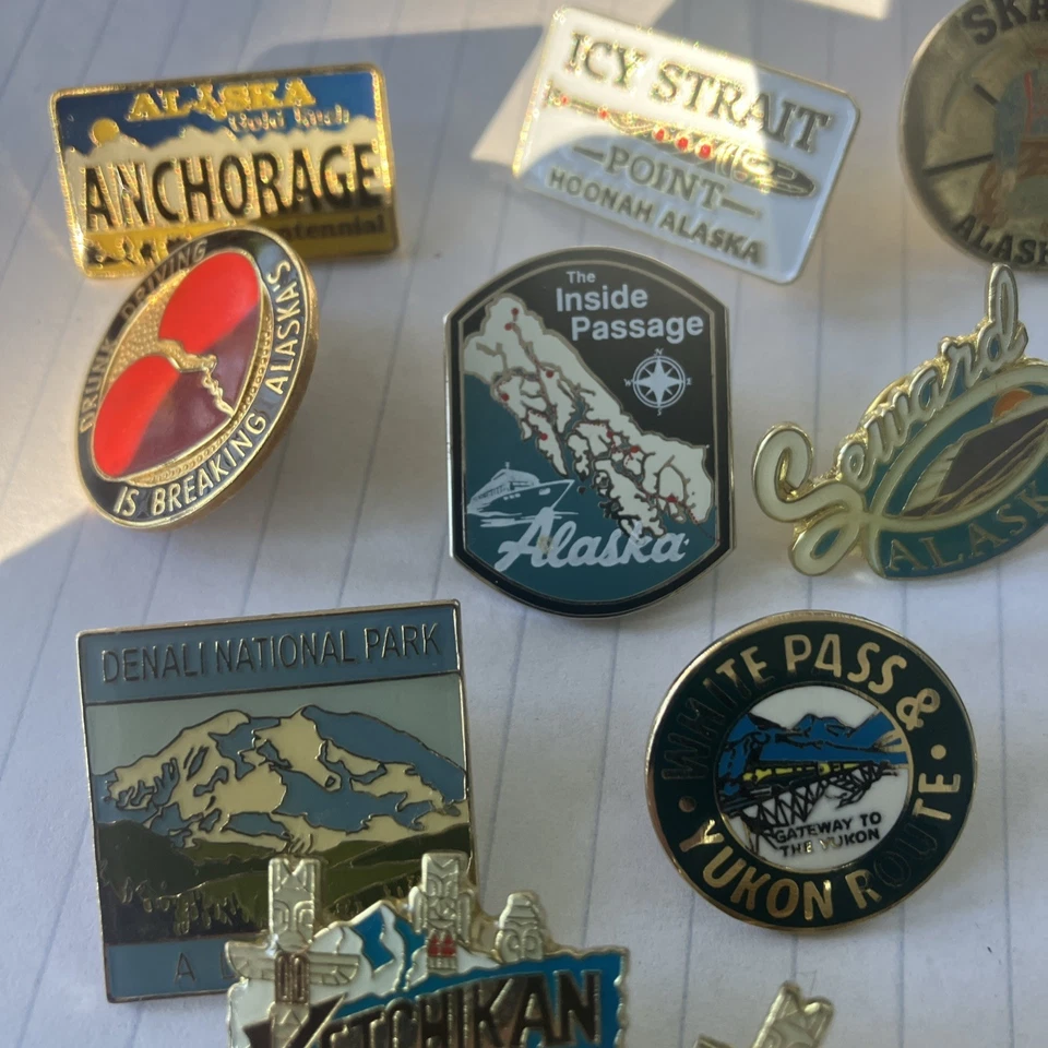 Lote 19 PINS DE SOLAPA DE ALASKA Alaska Yukon ANCHORAGE, SKAGWAY ICY STRAIT SKAGWAY NOS Foto 2 de 4
