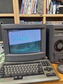 RARE Fujitsu FM TOWNS Model 2 Main Unit Set + OS RAM& Accessories Tested/Working