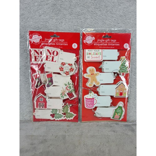 Christmas House Jingle Gift Tags 12ct Holiday Present Labels Bells 2 Packs