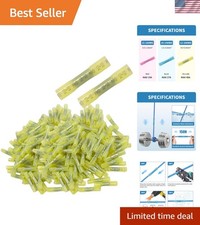 Heat Shrink Butt Connectors,200Pcs 12-10 AWG Yellow Waterproof Electrical Wir...