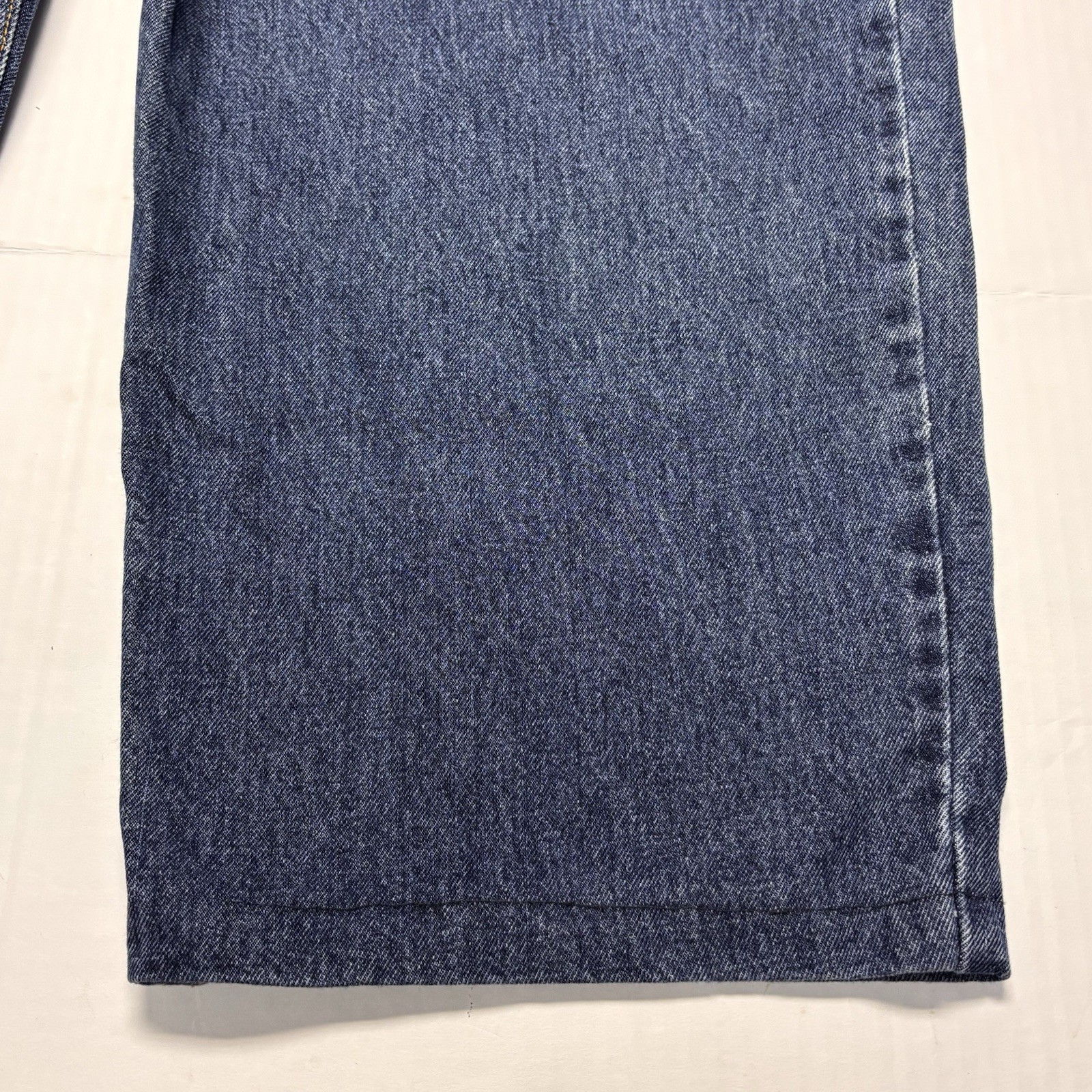 Levis 550 Modified Inseam Denim Jeans Men 52/26 Dark Wash Blue Stretch MODIFIED thumbnail 2